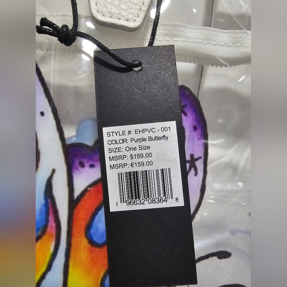 NWT Ed Hardy Butterfly Clear Tote - Picture 3 of 8